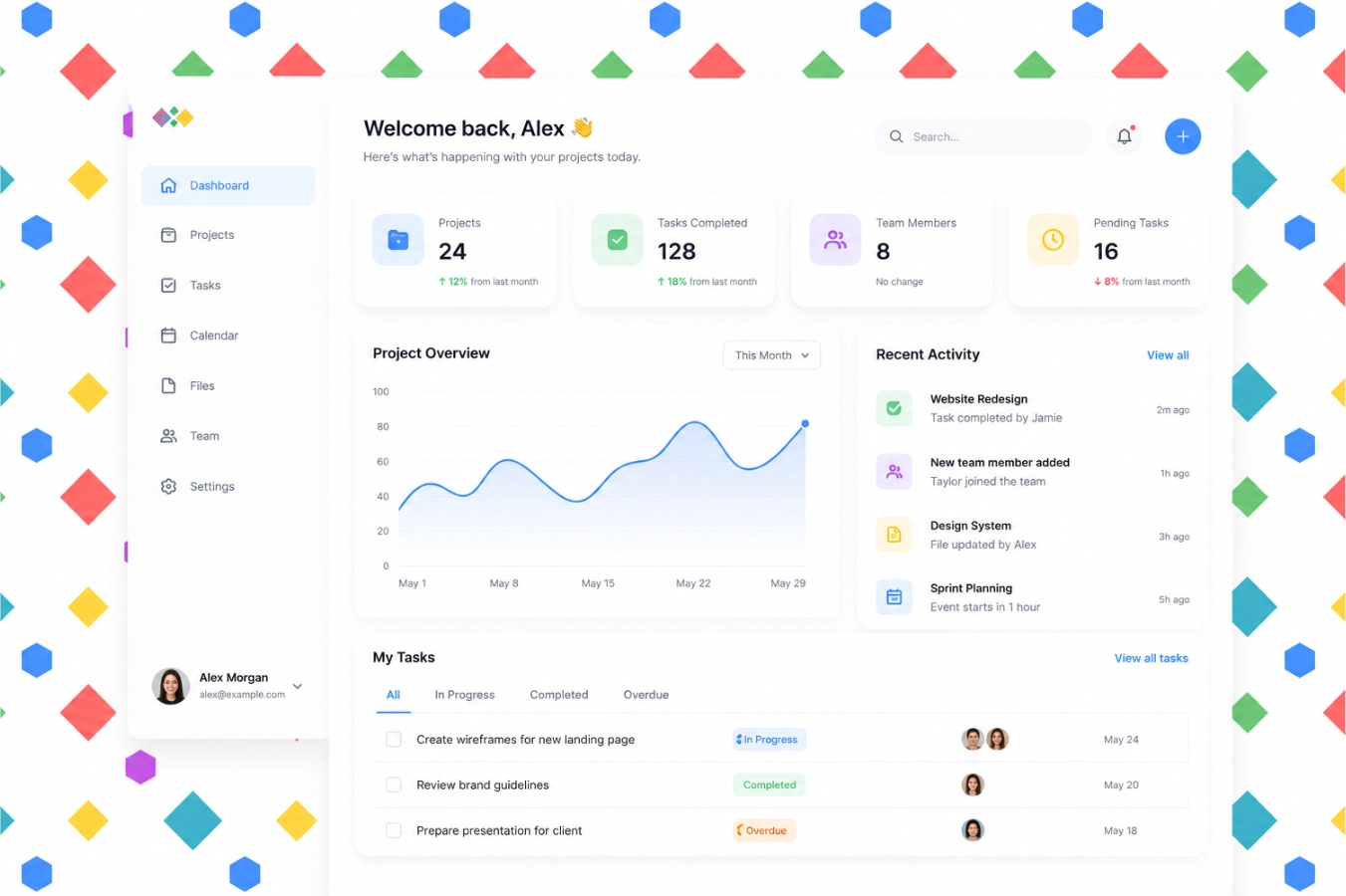 Pattern as a website and app background